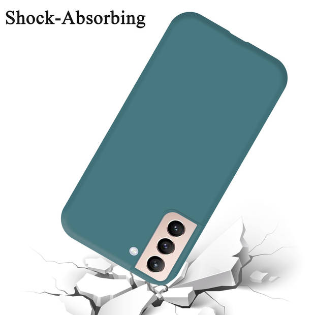 Cadorabo Hoesje geschikt voor Samsung Galaxy S22 Case in LIQUID GROEN - Beschermhoes TPU silicone Cover