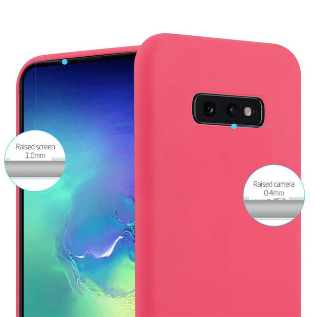 Cadorabo Hoesje geschikt voor Samsung Galaxy S10e in CANDY ROOD - Beschermhoes TPU silicone Case Cover