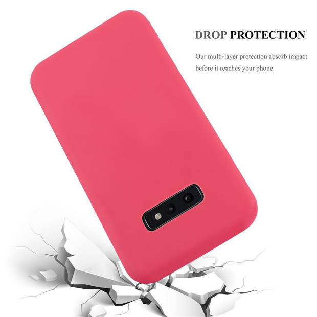 Cadorabo Hoesje geschikt voor Samsung Galaxy S10e in CANDY ROOD - Beschermhoes TPU silicone Case Cover