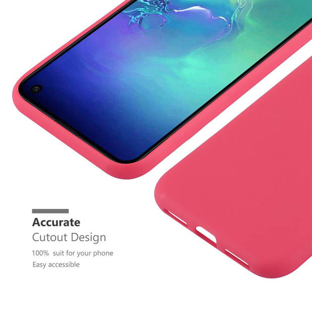 Cadorabo Hoesje geschikt voor Samsung Galaxy S10e in CANDY ROOD - Beschermhoes TPU silicone Case Cover