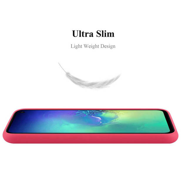 Cadorabo Hoesje geschikt voor Samsung Galaxy S10e in CANDY ROOD - Beschermhoes TPU silicone Case Cover