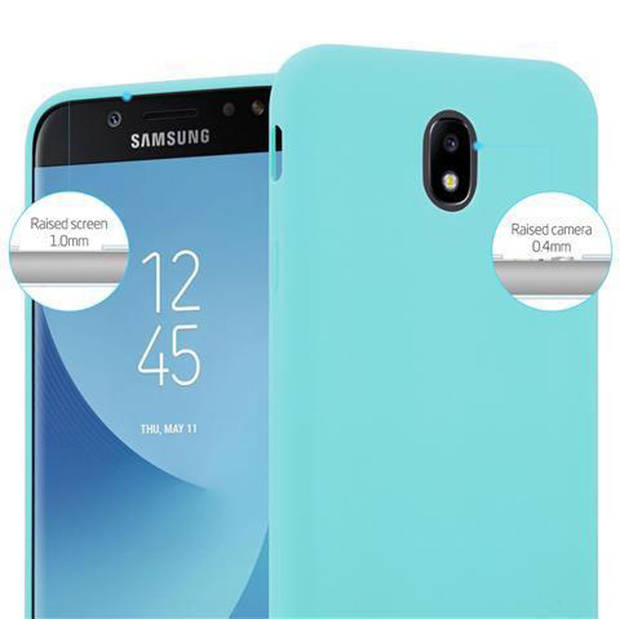 Cadorabo Hoesje geschikt voor Samsung Galaxy J3 2017 in CANDY BLAUW - Beschermhoes TPU silicone Case Cover