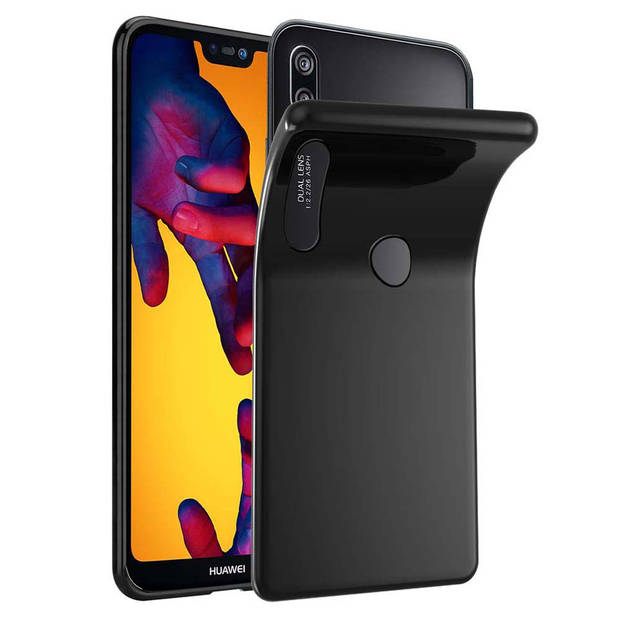 Cadorabo Hoesje geschikt voor Huawei P20 LITE 2018 / NOVA 3E in ZWART - Beschermhoes Cover gemaakt van TPU Silicone Case