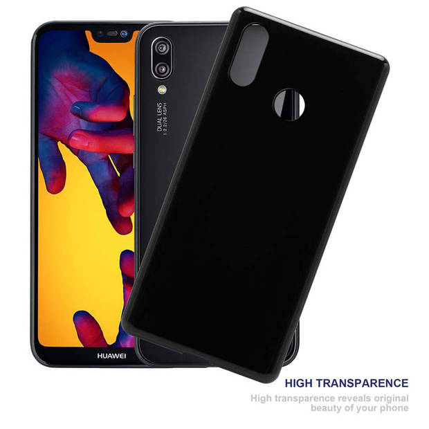 Cadorabo Hoesje geschikt voor Huawei P20 LITE 2018 / NOVA 3E in ZWART - Beschermhoes Cover gemaakt van TPU Silicone Case