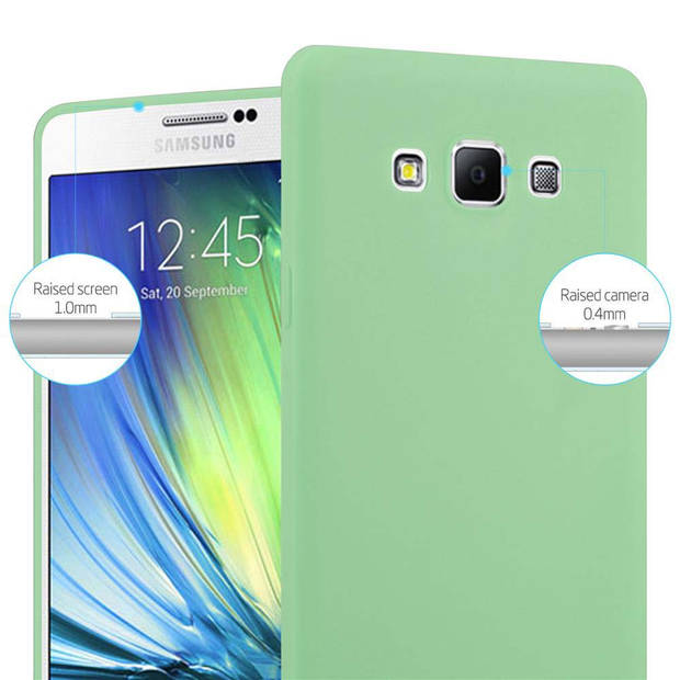 Cadorabo Hoesje geschikt voor Samsung Galaxy A7 2015 in CANDY PASTEL GROEN - Beschermhoes TPU silicone Case Cover