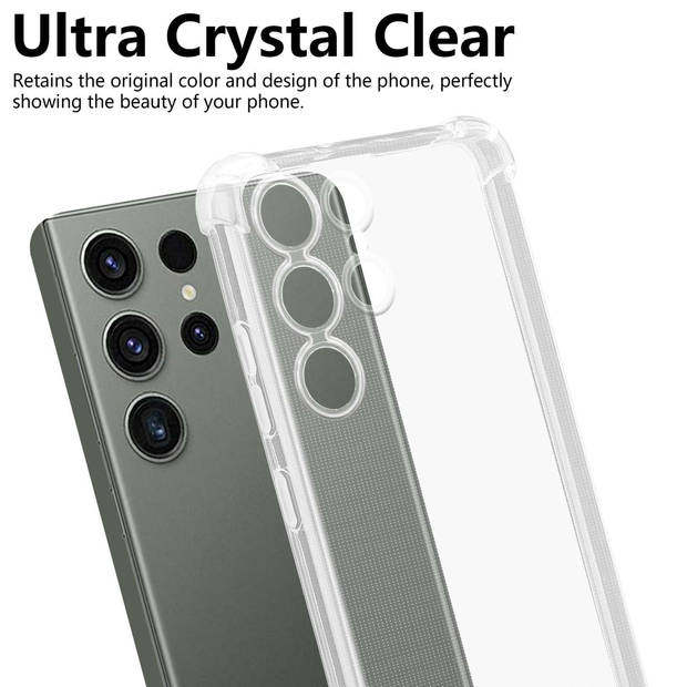 Cadorabo Hoesje geschikt voor Samsung Galaxy S23 ULTRA in Doorzichtig - Beschermhoes Cover gemaakt van TPU Silicone Case