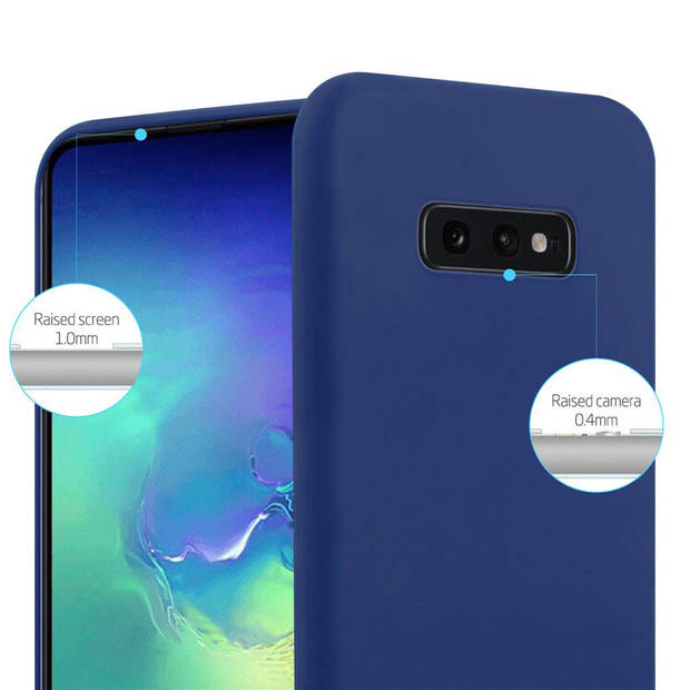 Cadorabo Hoesje geschikt voor Samsung Galaxy S10e in CANDY DONKER BLAUW - Beschermhoes TPU silicone Case Cover