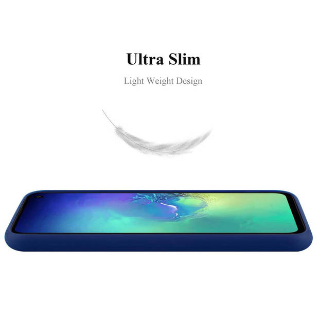 Cadorabo Hoesje geschikt voor Samsung Galaxy S10e in CANDY DONKER BLAUW - Beschermhoes TPU silicone Case Cover