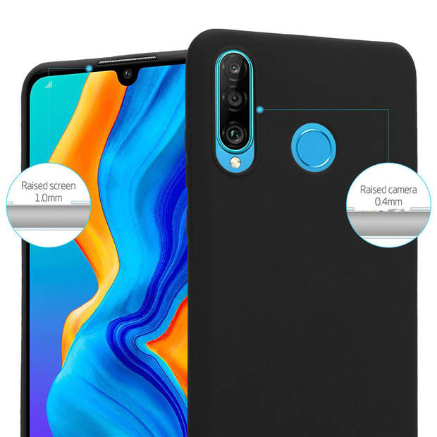 Cadorabo Hoesje geschikt voor Huawei P30 LITE in CANDY ZWART - Beschermhoes TPU silicone Case Cover