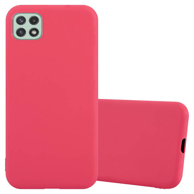 Cadorabo Hoesje geschikt voor Samsung Galaxy A22 5G in CANDY ROOD - Beschermhoes TPU silicone Case Cover