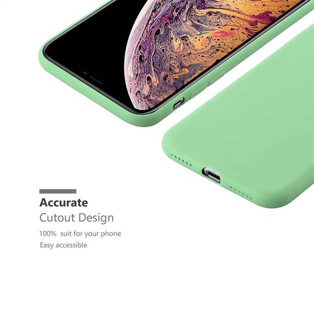 Cadorabo Hoesje geschikt voor Apple iPhone XS MAX in CANDY PASTEL GROEN - Beschermhoes TPU silicone Case Cover