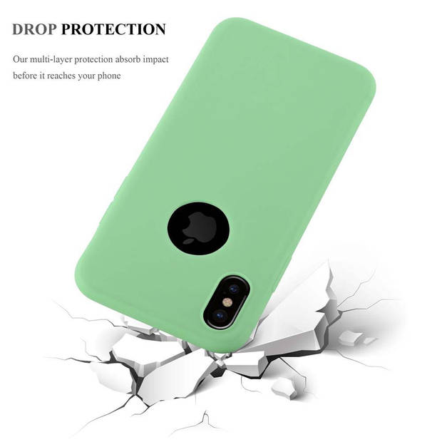 Cadorabo Hoesje geschikt voor Apple iPhone XS MAX in CANDY PASTEL GROEN - Beschermhoes TPU silicone Case Cover