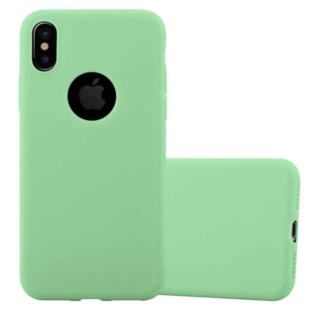 Cadorabo Hoesje geschikt voor Apple iPhone XS MAX in CANDY PASTEL GROEN - Beschermhoes TPU silicone Case Cover