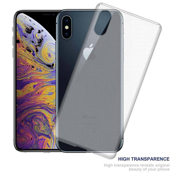 Cadorabo Hoesje geschikt voor Apple iPhone XS MAX in VOLLEDIG TRANSPARANT - Beschermhoes Cover gemaakt van TPU Silicone