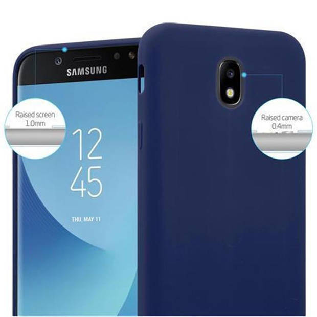 Cadorabo Hoesje geschikt voor Samsung Galaxy J3 2017 in CANDY DONKER BLAUW - Beschermhoes TPU silicone Case Cover