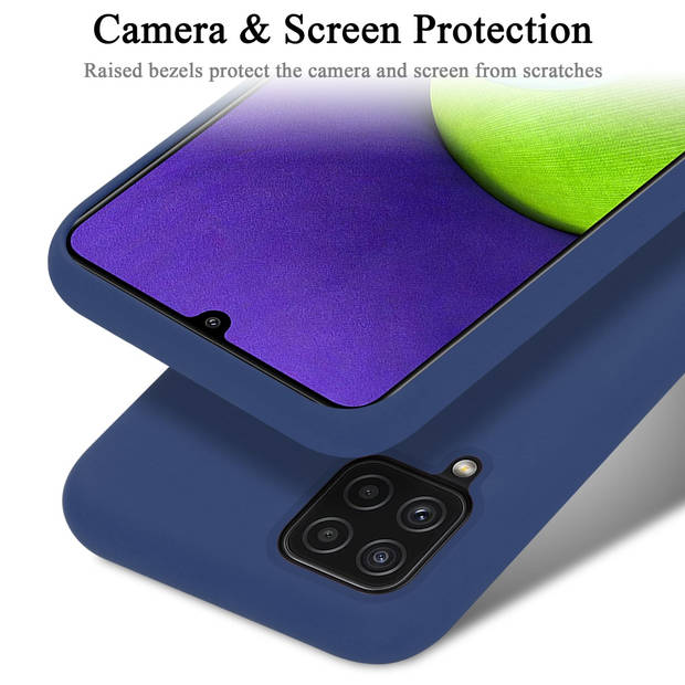 Cadorabo Hoesje geschikt voor Samsung Galaxy A12 / M12 Case in LIQUID BLAUW - Beschermhoes TPU silicone Cover