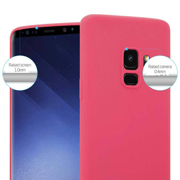 Cadorabo Hoesje geschikt voor Samsung Galaxy S9 in CANDY ROOD - Beschermhoes TPU silicone Case Cover
