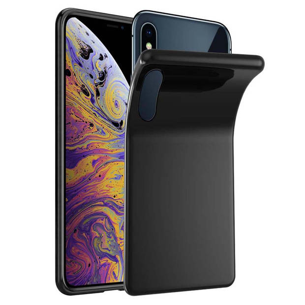 Cadorabo Hoesje geschikt voor Apple iPhone XS MAX in ZWART - Beschermhoes Cover gemaakt van TPU Silicone Case