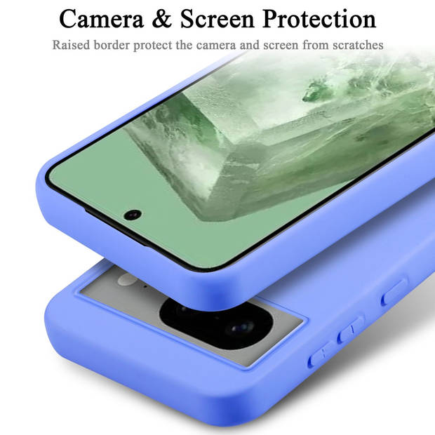 Cadorabo Hoesje geschikt voor Google PIXEL 8 Case in LIQUID LICHT PAARS - Beschermhoes TPU silicone Cover