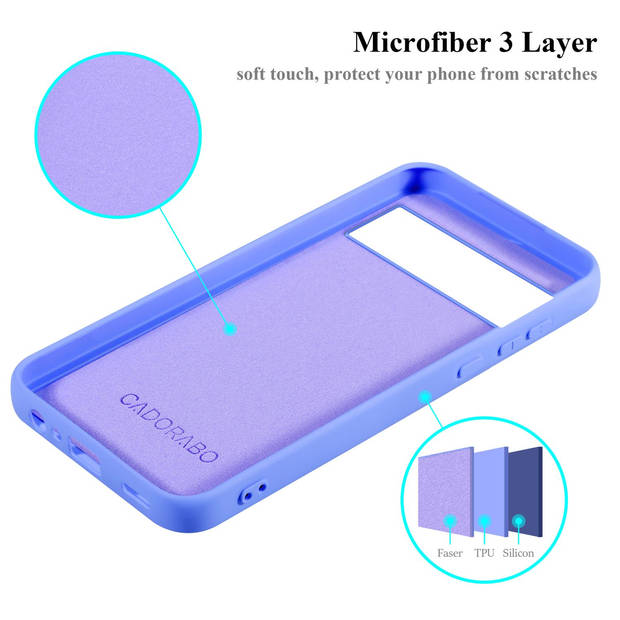 Cadorabo Hoesje geschikt voor Google PIXEL 8 Case in LIQUID LICHT PAARS - Beschermhoes TPU silicone Cover