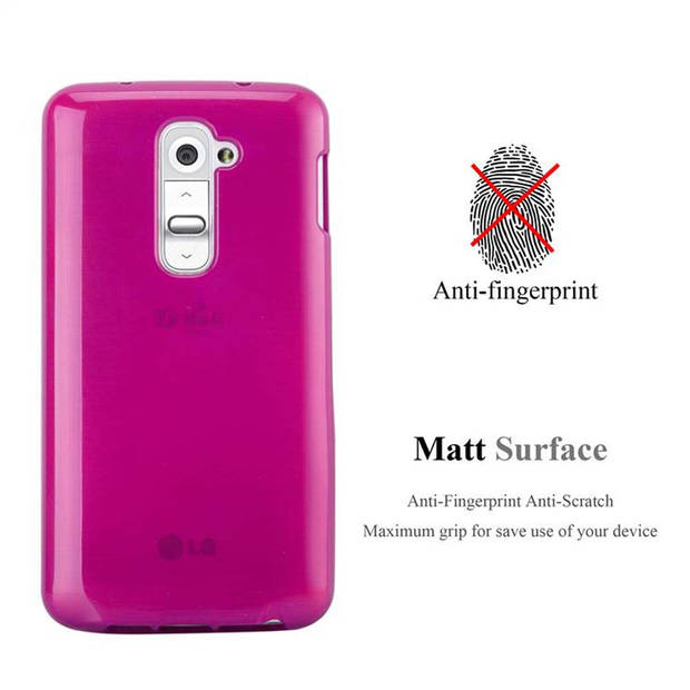 Cadorabo Hoesje geschikt voor LG G2 MINI in ROZE - Beschermhoes TPU silicone Case Cover Brushed