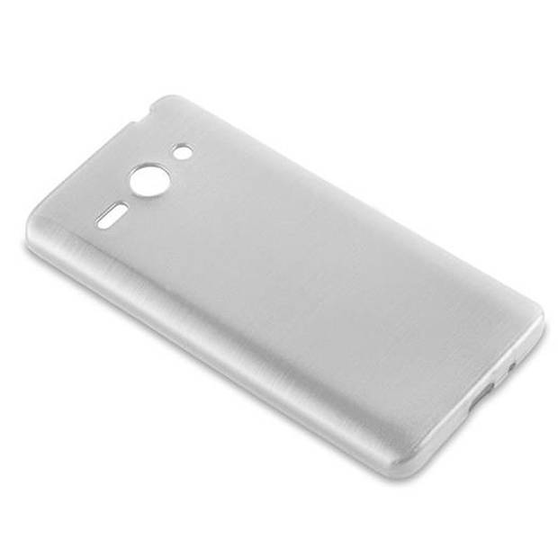 Cadorabo Hoesje geschikt voor Huawei ASCEND G510 / G520 / G525 in ZILVER - Beschermhoes TPU silicone Case Cover Brushed