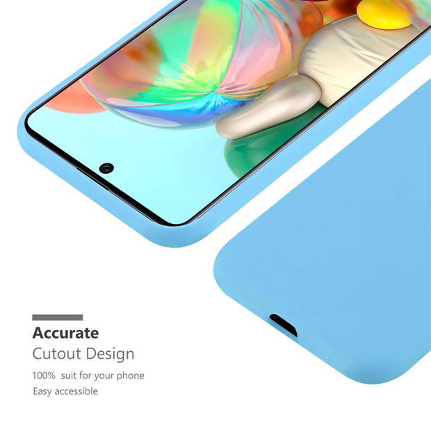 Cadorabo Hoesje geschikt voor Samsung Galaxy A71 4G in CANDY BLAUW - Beschermhoes TPU silicone Case Cover