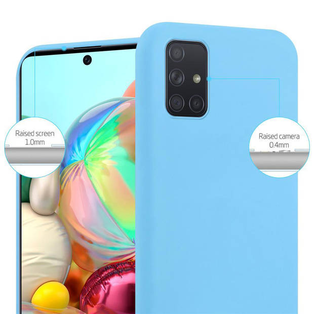 Cadorabo Hoesje geschikt voor Samsung Galaxy A71 4G in CANDY BLAUW - Beschermhoes TPU silicone Case Cover