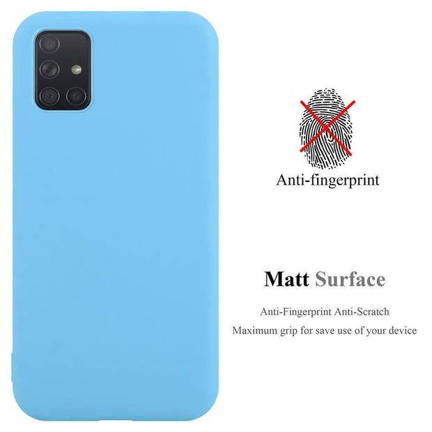 Cadorabo Hoesje geschikt voor Samsung Galaxy A71 4G in CANDY BLAUW - Beschermhoes TPU silicone Case Cover