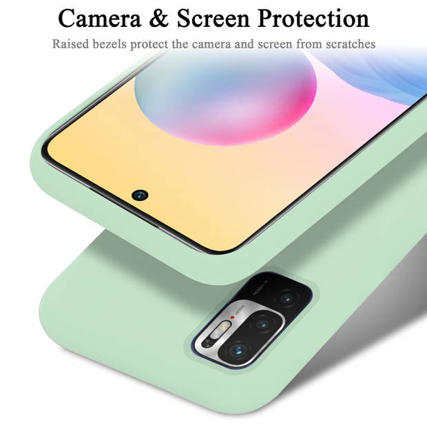 Cadorabo Hoesje geschikt voor Xiaomi RedMi NOTE 10 5G / POCO M3 PRO 5G Case in LIQUID LICHT GROEN - Beschermhoes TPU