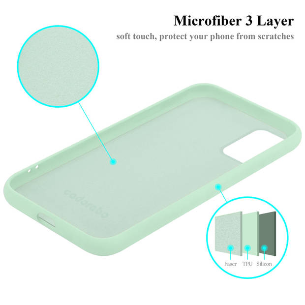 Cadorabo Hoesje geschikt voor Xiaomi RedMi NOTE 10 5G / POCO M3 PRO 5G Case in LIQUID LICHT GROEN - Beschermhoes TPU