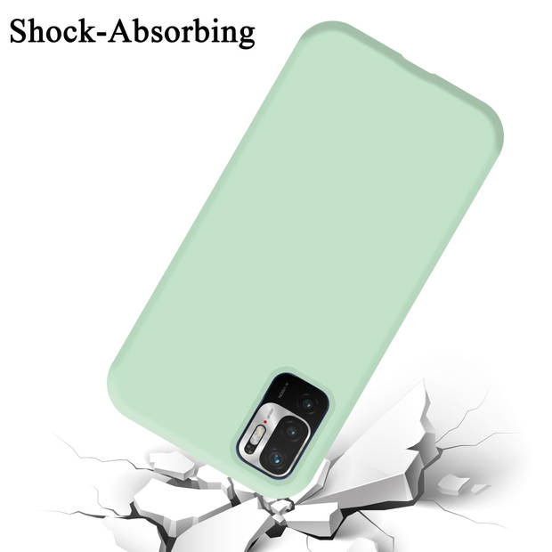 Cadorabo Hoesje geschikt voor Xiaomi RedMi NOTE 10 5G / POCO M3 PRO 5G Case in LIQUID LICHT GROEN - Beschermhoes TPU