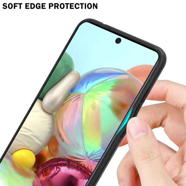 Cadorabo Hoesje geschikt voor Samsung Galaxy A71 4G in ROOD - ZWART - Tweekleurige beschermhoes TPU-silicone Case Cover