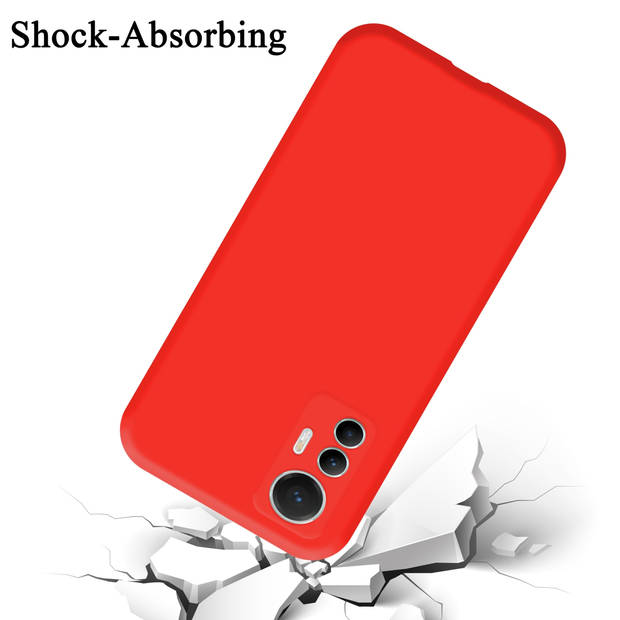 Cadorabo Hoesje geschikt voor Xiaomi 12 LITE Case in LIQUID ROOD - Beschermhoes TPU silicone Cover