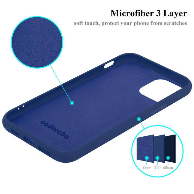 Cadorabo Hoesje geschikt voor Apple iPhone 13 PRO Case in LIQUID BLAUW - Beschermhoes TPU silicone Cover