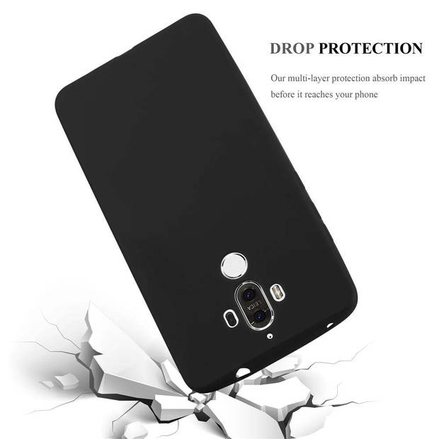 Cadorabo Hoesje geschikt voor Huawei MATE 9 in CANDY ZWART - Beschermhoes TPU silicone Case Cover