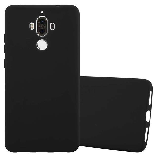 Cadorabo Hoesje geschikt voor Huawei MATE 9 in CANDY ZWART - Beschermhoes TPU silicone Case Cover