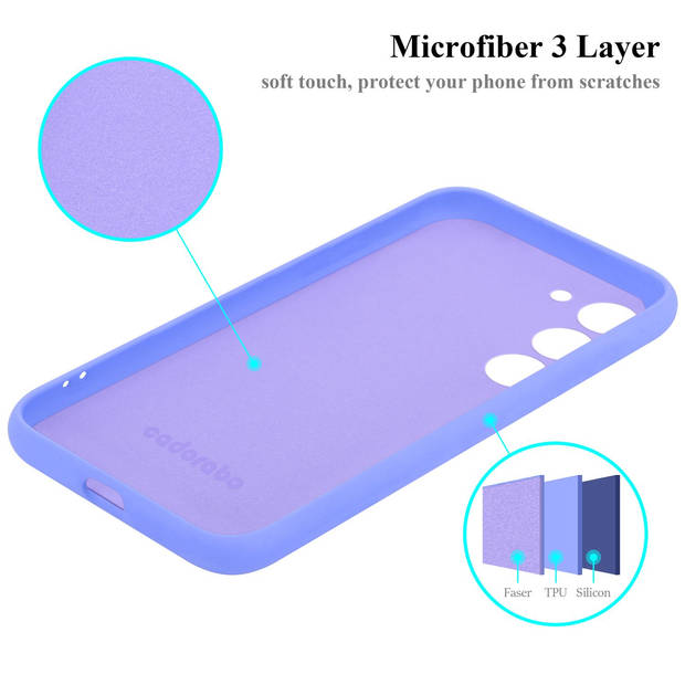 Cadorabo Hoesje geschikt voor Samsung Galaxy S24 Case in LIQUID LICHT PAARS - Beschermhoes TPU silicone Cover