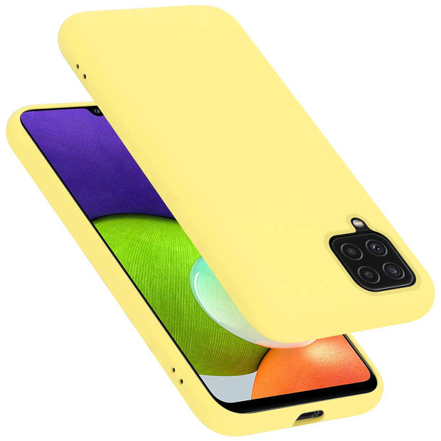 Cadorabo Hoesje geschikt voor Samsung Galaxy A22 4G / M22 / M32 4G Case in LIQUID GEEL - Beschermhoes TPU silicone Cover