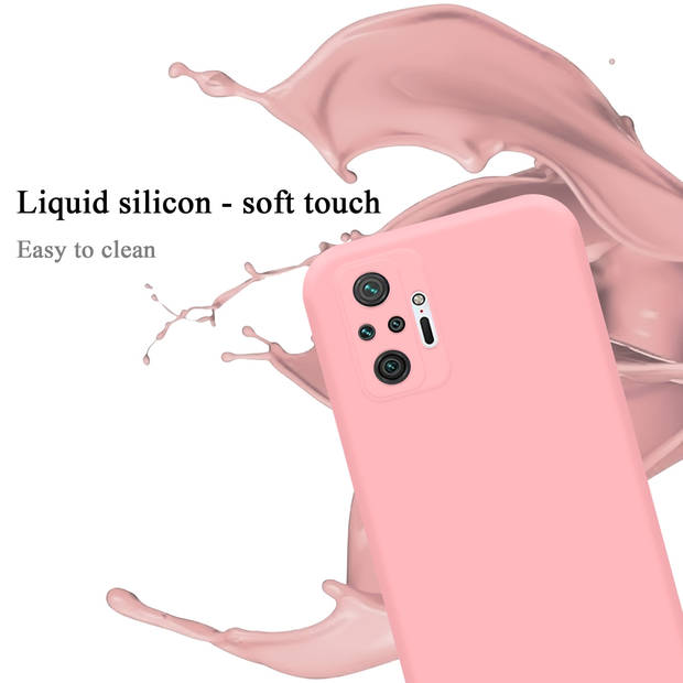 Cadorabo Hoesje geschikt voor Xiaomi RedMi NOTE 10 PRO Case in LIQUID ROZE - Beschermhoes TPU silicone Cover