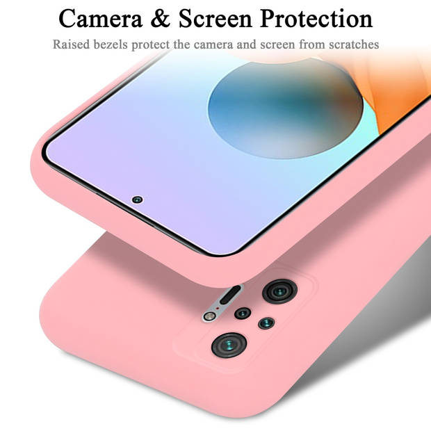 Cadorabo Hoesje geschikt voor Xiaomi RedMi NOTE 10 PRO Case in LIQUID ROZE - Beschermhoes TPU silicone Cover