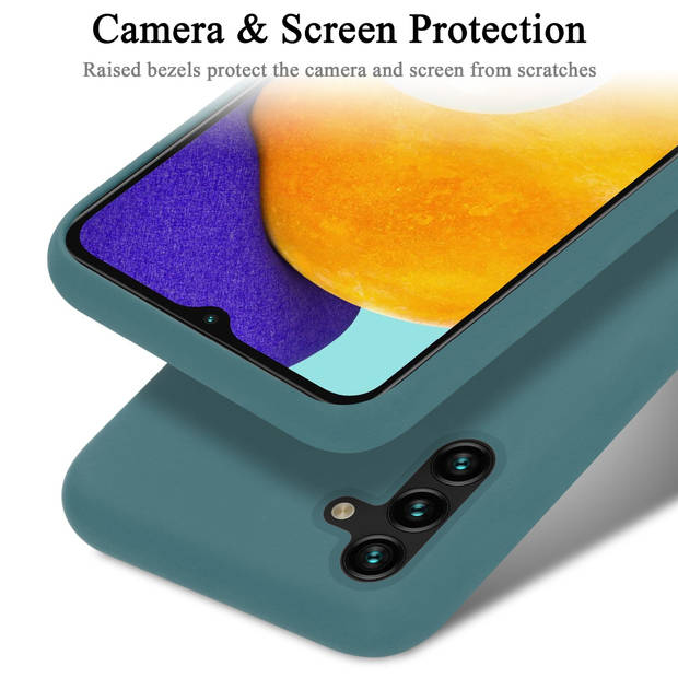 Cadorabo Hoesje geschikt voor Samsung Galaxy A13 5G Case in LIQUID GROEN - Beschermhoes TPU silicone Cover