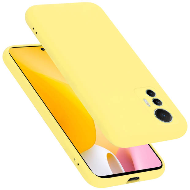 Cadorabo Hoesje geschikt voor Xiaomi 12 LITE Case in LIQUID GEEL - Beschermhoes TPU silicone Cover