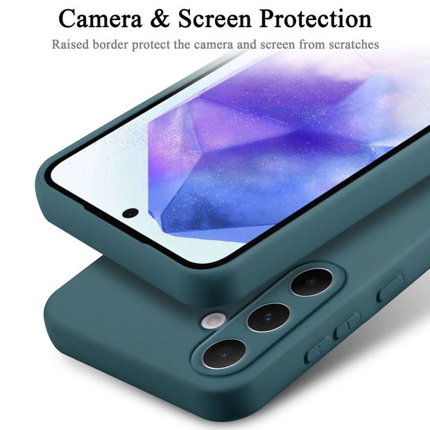 Cadorabo Hoesje geschikt voor Samsung Galaxy A55 Case in LIQUID GROEN - Beschermhoes TPU silicone Cover