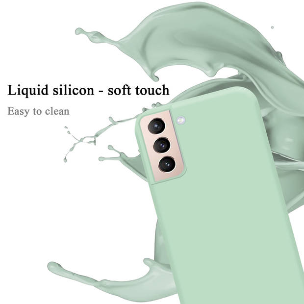 Cadorabo Hoesje geschikt voor Samsung Galaxy S22 PLUS Case in LIQUID LICHT GROEN - Beschermhoes TPU silicone Cover