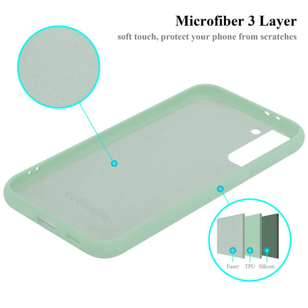 Cadorabo Hoesje geschikt voor Samsung Galaxy S22 Case in LIQUID LICHT GROEN - Beschermhoes TPU silicone Cover