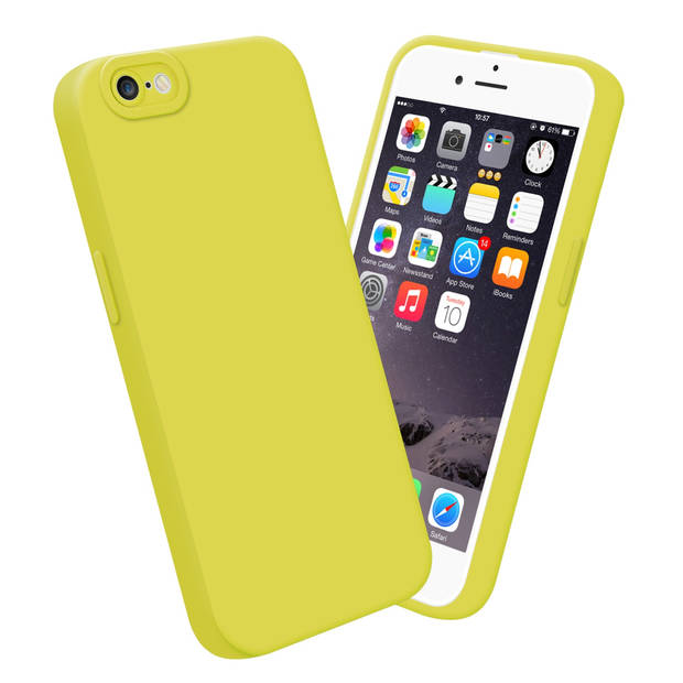 Cadorabo Hoesje geschikt voor Apple iPhone 6 PLUS / 6S PLUS in FLUID GEEL - Beschermhoes TPU silicone Cover Case