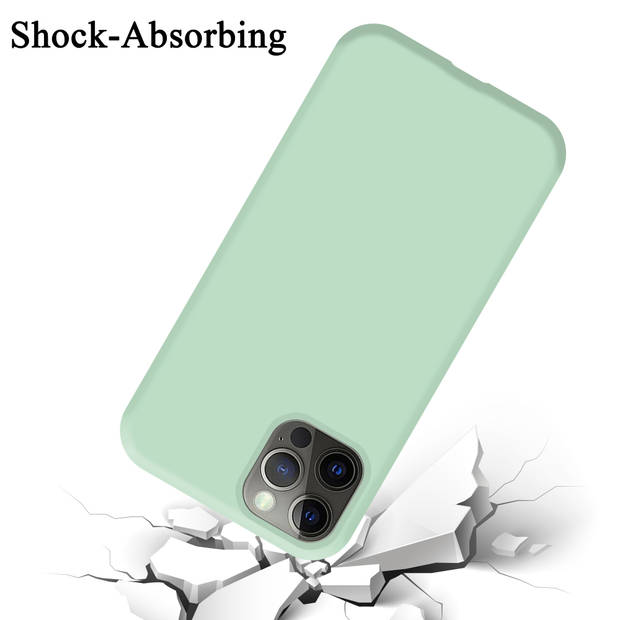 Cadorabo Hoesje geschikt voor Apple iPhone 13 MINI Case in LIQUID LICHT GROEN - Beschermhoes TPU silicone Cover