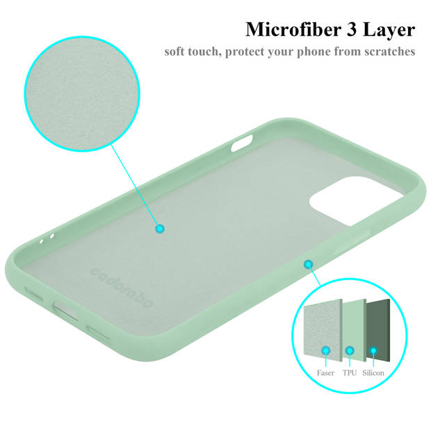 Cadorabo Hoesje geschikt voor Apple iPhone 13 Case in LIQUID LICHT GROEN - Beschermhoes TPU silicone Cover