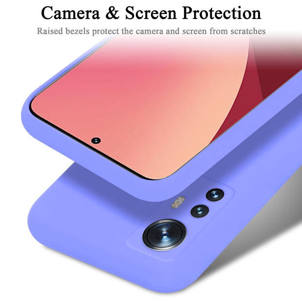 Cadorabo Hoesje geschikt voor Xiaomi 12 / 12X Case in LIQUID LICHT PAARS - Beschermhoes TPU silicone Cover